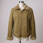 wilson's leather  Maxima Y2K Penny Lane‎ Shearling Jacket Tan Suede XL Photo 1
