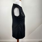 Vivienne Tam Black Wool Blend Sleeveless Top Metallic Sequins Fits Medium Photo 9