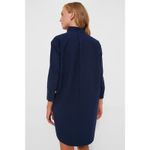 Pomander Place Tuckernuck French Navy Polly 3/4 Sleeve Collared Mini Dress Large Blue Photo 2