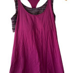 Lululemon  Athletica Workout Tank Top Purple Pink Built In Bra Size 8 Photo 0