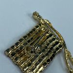 Vintage USA American Flag Patriotic Pin Brooch Rhinestone Red White Blue Gold Photo 4