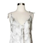 T. ZOVICH Maxi Dress Gray Tie Dye Silver Sleeveless Swing V Photo 5