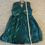 Entro NWT  Bow Front Metallic Green Dress Sz M Photo 10