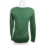 Womens Green Reindeer Christmas Holiday Winter Long Sleeve Pullover Sweater XS Photo 1