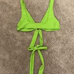 Lovers + Friends  I Got Options Lime Green Bikini Wrap Top, L Photo 6