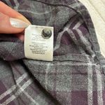 Aritzia  TNA boyfriend Flannel Dark Gray Plaid Button Down Shirt Women's Size S Photo 5