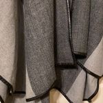 Vintage wool blend faux leather trimmed poncho Size undefined Photo 2