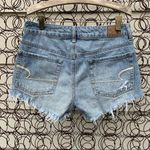 American Eagle AEO Hi Rise Festival Crochet Pocket Jean Shorts Size 2 Photo 2