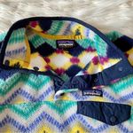 Patagonia Blue Green Yellow Synchilla Fleece Timber Twist Snap-T Pullover Jacket Photo 6