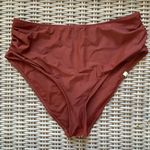 Summersalt ‎ The Ruched High Leg High Rise Bikini Bottom 10 boho vacation Photo 0