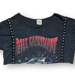 OOAK Furst Of A Kind Dale Earnhardt Shirt Snap Detail Cropped NASCAR Graphic Tee Black Size L Photo 0