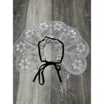 Lulla Collection Scallop Trim Pearl Bead Rhinestone Embellished Collar White Photo 1