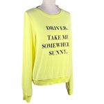 Wildfox  Sweatshirt Sweater Top Driver Take Me Somewhere Sunny Yellow S New Photo 13