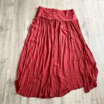 Fashion to figure GarnerStyle X FTF Jada Ruched Maxi Skirt Sz 2X High Slit Rust Orange Photo 2