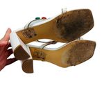 Lulus Mahly White Multicolor covered buttons High Heel Sandals 7.5 Photo 10