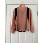 Esley Vintage  Boutique Pink Patterned Button Up Shirt Blouse small Photo 2