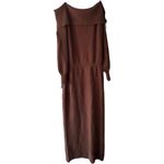 New! Favorite Daughter Irene Sweater Off the Shoulder Maxi Dress Brown Size XL Photo 10