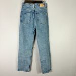 Mango MNG Denim Straight Jeans Sz 4 Light Wash Distressed 90s Y2K Grunge Indie Sleaze Photo 1