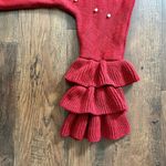 SheIn brick red faux pearls embellished sweater & tiered sleeves, plus size 3X Photo 8