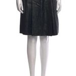 Tory Burch  size 6 black shimmer skirt midi pleated flattering Photo 0