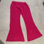 PINK - Victoria's Secret Pink Victoria’s Secret Y2K XS Hot Pink Fuchsia Flared Bottoms pants 1980 logo Photo 10