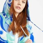 Hill House The Allie Zip Up Sweatshirt Size Small Ocean Kaleidoscope Photo 1