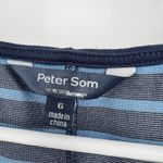 Peter Som Dress 6 Blue Stripe Jersey Stretch Nautical Vacation Fit Flare Cruise Photo 4