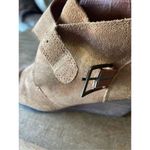 Lucky Brand Sumarah Monk buckle brown suede leather wedge ankle booties size 8.5 Photo 7