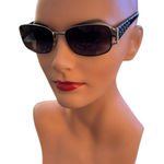 Brighton  Kiss Black Sunglasses European Crystal Embellished Gold Hardware No Box Photo 0