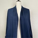 ZARA  Collection 100% Linen Navy Blue Open Front Cardigan, Sz Medium Photo 1