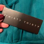 Thirty Thirty small green/blue tulle strapless mini dress brand new Green Photo 3