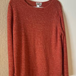 Coldwater Creek  Orange White Heather Creek Long Sleeve Sweater Sz. XL Photo 0