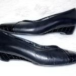 ROS HOMMERSON H36070 Womens Black Leather Snakeskin Wedge Dress Mules Shoes 7.5M Size 7.5 Photo 6