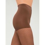 Wolford Control Dots Tights in Umber Small Womens Nylons Pantyhose Brown Photo 5