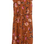 Universal Threads Universal Thread Burnt Orange Floral Ruffle Prairie Maxi Dress Photo 0