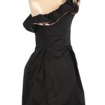 Jill Stuart  Black One Shoulder Ruffle Formal Dress Photo 2