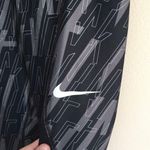 Nike Graphic Print Grey Black HyperCool High Waisted Athletic Workout Leggings Photo 6