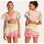 Love Shack Fancy Two Piece Kielle Crop Top & Mayze Ruffle Mini Skirt size XS Photo 1