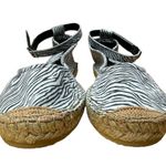 Free People 40 / US 9 Mason Ballet Espadrille Flats Zebra Animal Print Leather Photo 4