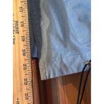 Lysse New York Blue Cropped Trench jacket Drawstring Hem Collared Coat Size L Photo 5