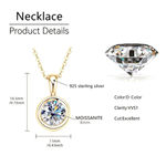 Boutique 2 Ct Solitaire Diamond Necklace‎ | 14k Yellow Gold Over 925 Sterling Silver NWT Photo 13