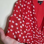 Lea & Viola Lea &‎ Viola Polka-Dot Wrap Blouse - Polka Dot - Red Multi Photo 6