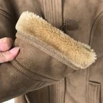 Liz Claiborne Vintage Faux Fur Faux Suede Brown Toggle Jacket Size L Photo 9
