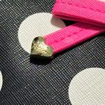 Betsey Johnson Pouch Wristlet Cluth Purse Black White Polka Dots Photo 5