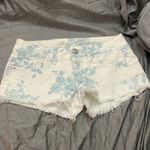 American Eagle  floral print denim shorts size 0 Photo 2