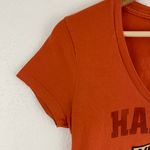 Harley Davidson Orange Sturgis South Dakota Logo V Neck Short Sleeve Graphic Tee Photo 4