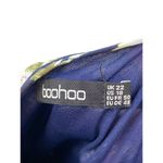 Boohoo 18 Floral Wide Sleeve Skater Dress Rose Leaf High Neck Lined Tunic Photo 5