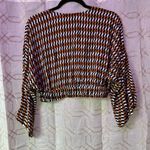 Forever 21 Black and White Smocked Crop Blouse Photo 1