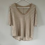 Faherty Linen Oceanside Striped Top in Neutral (M) Photo 1