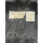 Victoria's Secret  Vintage Gold Label‎ Sleep Shirt Size Small Black Short Sleeve Photo 4